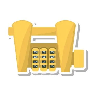 Handle safe box isolated icon イラスト素材