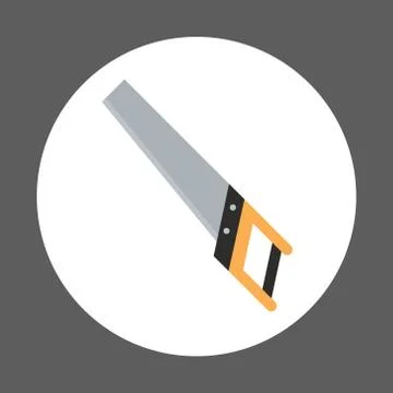 Handle Saw Icon Working Hand Tool Equipment Concept Illustration