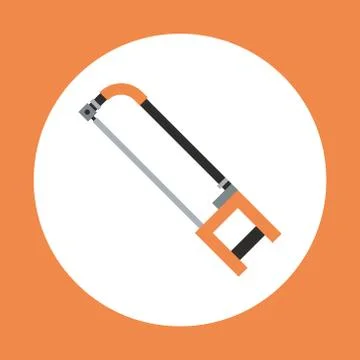 Handle Saw Icon Working Hand Tool Equipment Concept Illustration