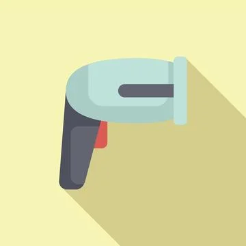 Handle scan device icon flat vector. Check ticket 스톡 일러스트
