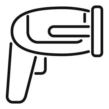 Handle scan device icon outline vector. Check ticket Illustrazione stock