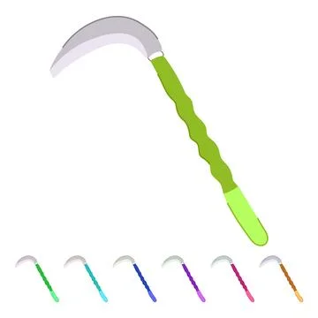 Handle scythe vector cartoon graphic Illustration