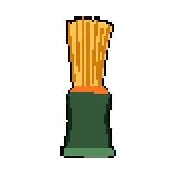 Handle shaving brush pixel art vector illustration Illustration
