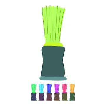 Handle shaving brush vector cartoon graphic Illustration