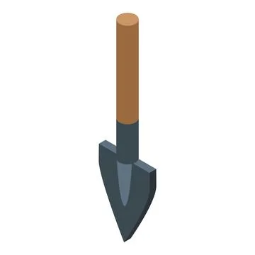 Handle shovel icon isometric vector. Plant tropical Illustration