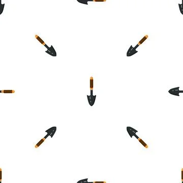 Handle shovel pattern seamless vector Illustration