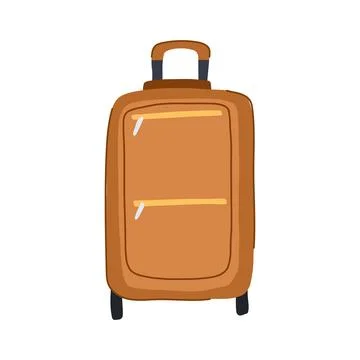 Handle soft shell suitcase cartoon vector illustration Illustrazione stock