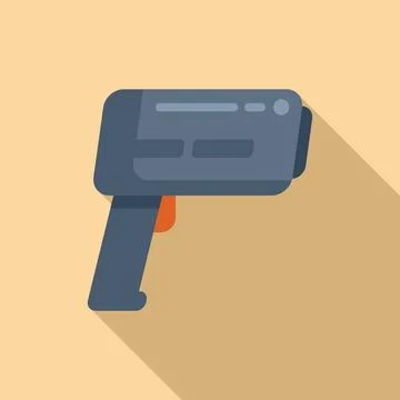 Handle speed radar icon flat vector. Flash limit gun Illustration