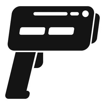 Handle speed radar icon simple vector. Flash limit gun Illustration