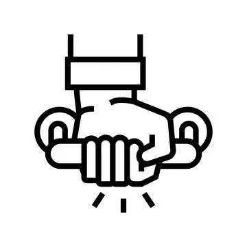 Handle for supporting old people line icon vector illustration Illustration