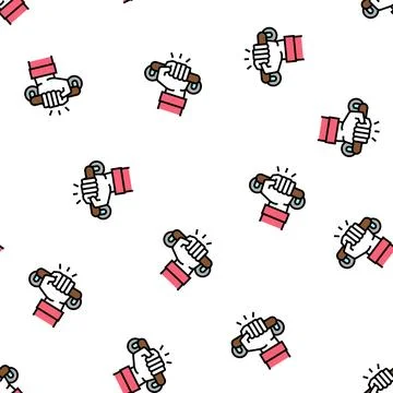 Handle for supporting old people vector seamless pattern Stock Illustration