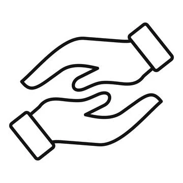 Handle team icon outline vector. Business trust Stock Illustration