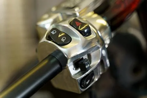 The handle of the throttle and control of lighting devices on the handlebars  Photos