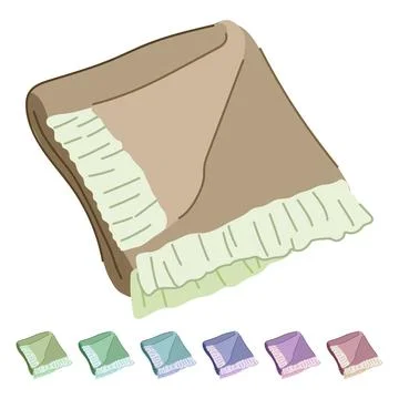 Handle throw blanket vector cartoon graphic Illustration