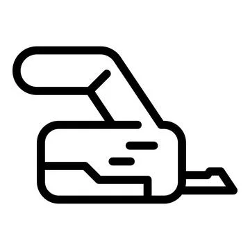 Handle trimmer icon outline vector. Lawn garden Illustration