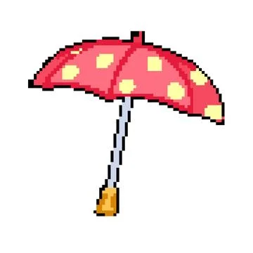 Handle umbrella pixel art vector illustration Illustration