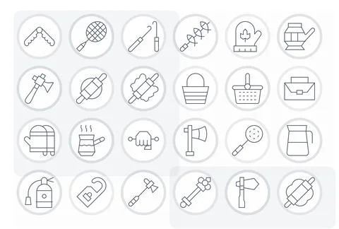 Handle Vector Icon Repository containing 24 Thin Line Retina Ready PIXEL Pe.. Illustration