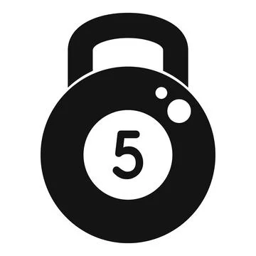 Handle weight icon simple vector. Sport exercise Stock Illustration