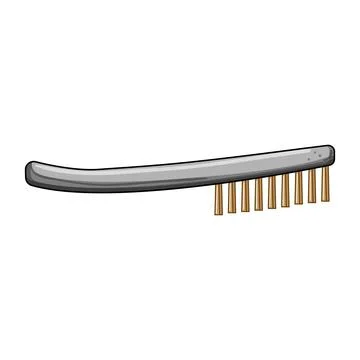 Handle wire brush cartoon vector illustration Stock Illustration
