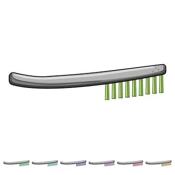 Handle wire brush cartoon vector graphic Stock Illustration