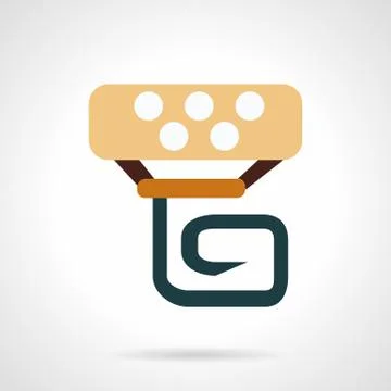 Handlebar panel flat vector icon Illustration