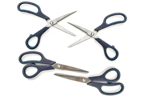 Handled scissors on a white background Stock Photos