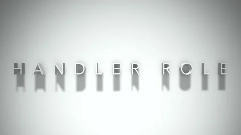 Handler role 3D title animation with shadows on a white background Video stock 298002066