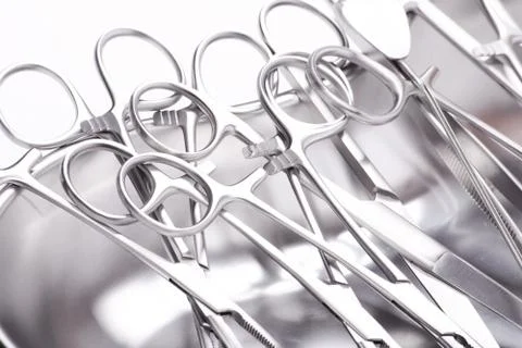 Handles surgical instruments Foto stock