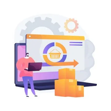 Handling and order processing abstract concept vector illustration. Illustration