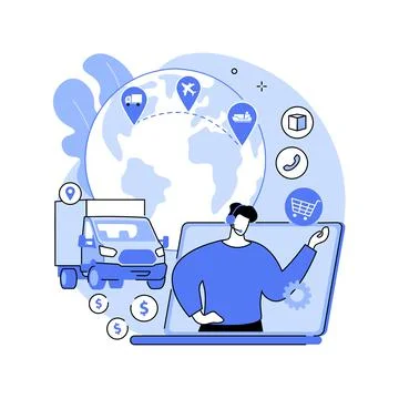 Handling and order processing abstract concept vector illustration. Illustration