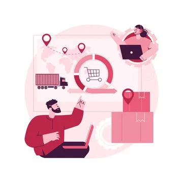 Handling and order processing abstract concept vector illustration. Illustration