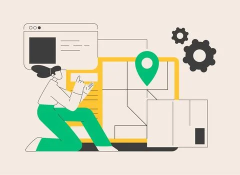 Handling and order processing abstract concept vector illustration. Illustration
