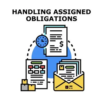 Handling assigned obligations vector concept illustration 库存插图