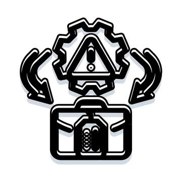 Handling business process error and warning management Stock Illustration