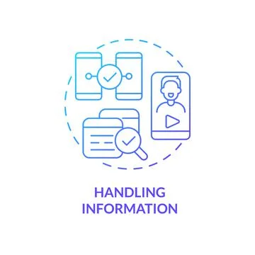 Handling information blue gradient concept icon Illustration