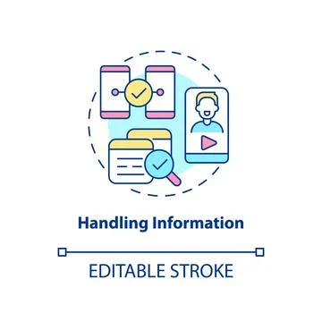 Handling information concept icon Illustration