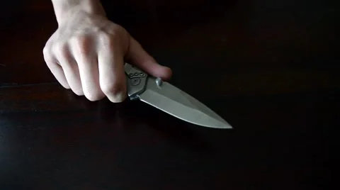 Handling Knife Stock Footage 50746452