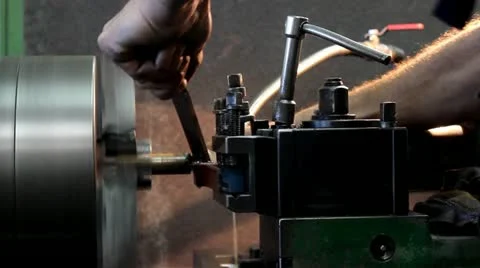 Handling the machine Stock Footage 20530486