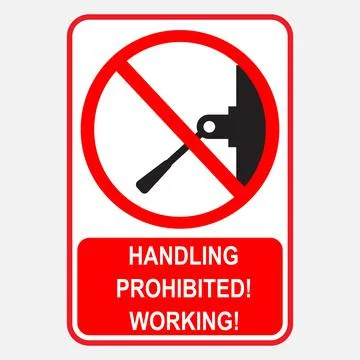 Handling prohibited Stock Illustration