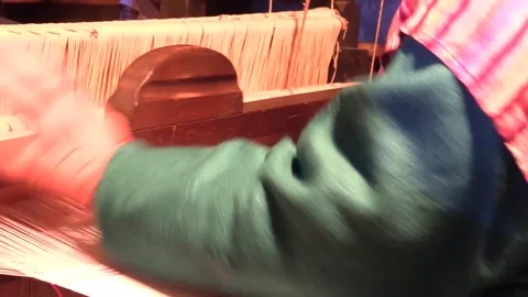 Handloom Weaver Hands Stock Footage 71761009