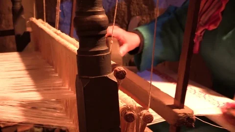 Handloom Weaver Hands Stock Footage 71826735