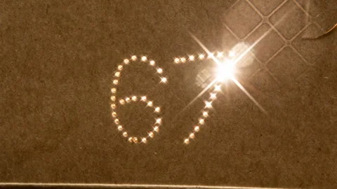 Handmade "67" Text in 67 Styles Collection Stock Footage 335864270