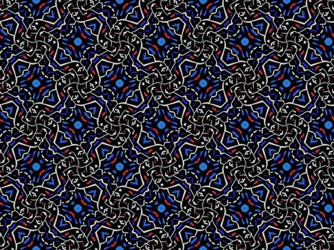 Handmade abstract textured seamless pattern illustration image Stock Illustration