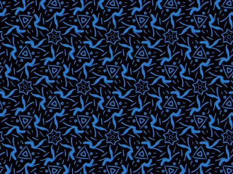 Handmade abstract textured seamless pattern illustration image Stock Illustration
