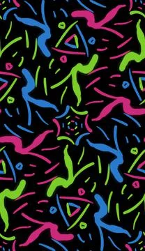 Handmade abstract textured seamless pattern illustration image Illustrazione stock