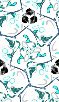 Handmade abstract textured seamless pattern illustration image Stock Illustration