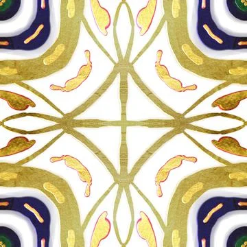 Handmade abstract textured seamless pattern illustration image Stock Illustration