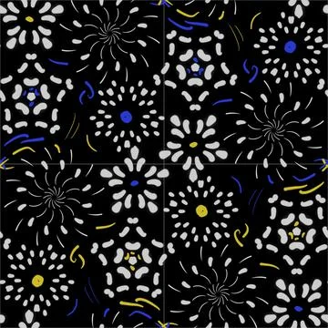 Handmade abstract textured seamless pattern illustration image Stock Illustration