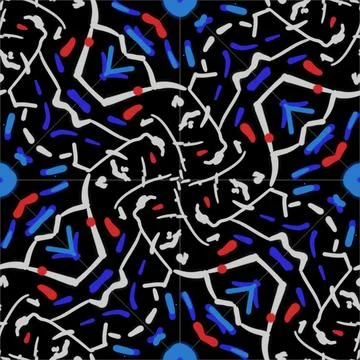 Handmade abstract textured seamless pattern illustration image Stock Illustration