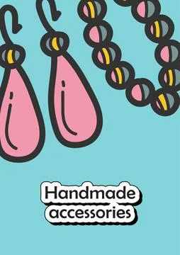 Handmade accessories brochure Stock Illustration